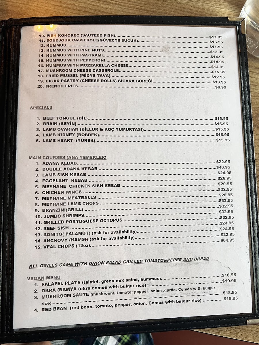 Menu - Meyhane Turkish Restaurant photo 4